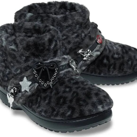 CROCS UNFURGETTABLE LEOPARD BOOTS Women's Size - Picture 2 of 2